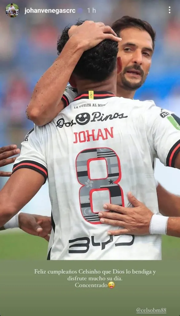 Johan Venegas le escribió a Celso Borges.