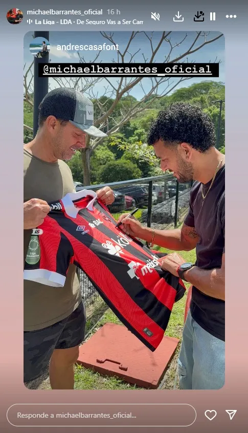 Michael Barrantes en sus redes sociales