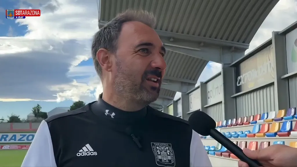 Juanma Barrero, DT de Edward Cedeño en el Tarazona. Foto: SD Tarazona.