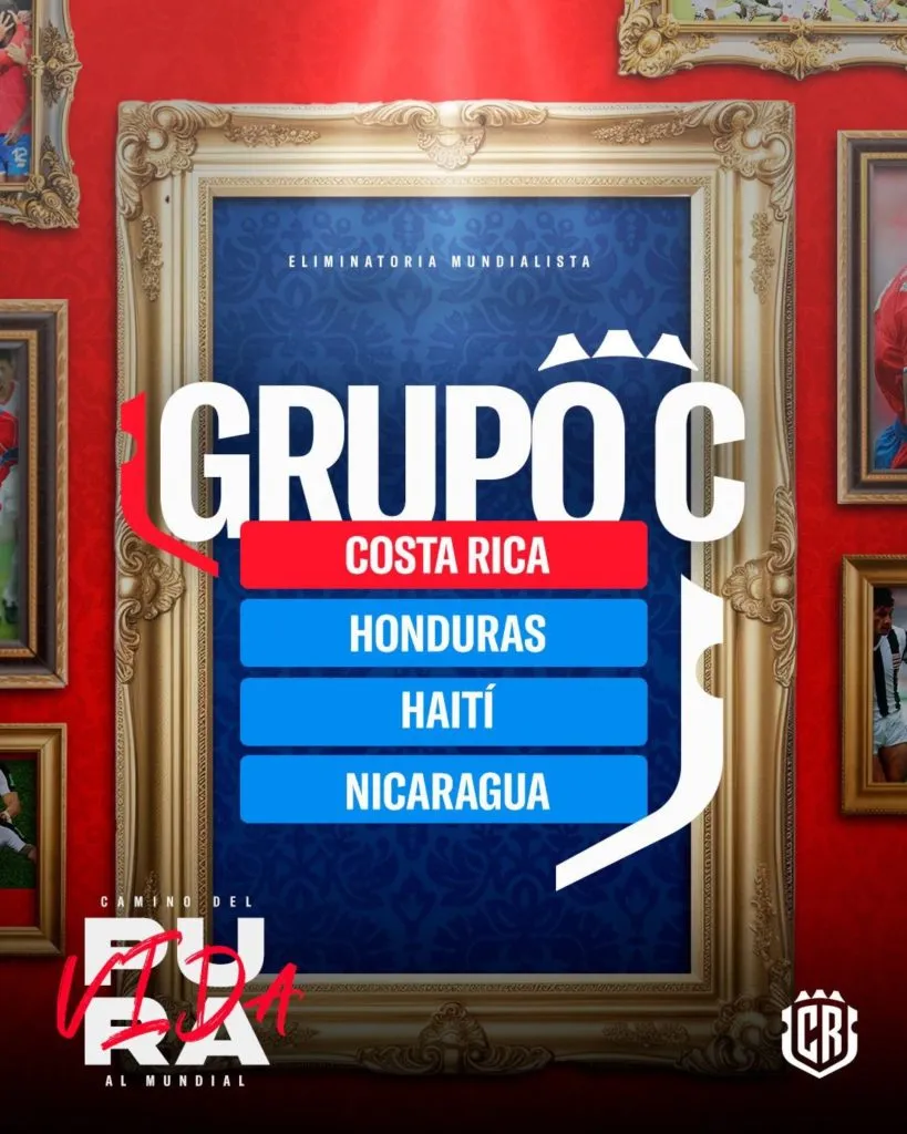 El grupo que tendrá Costa Rica por las Eliminatorias.