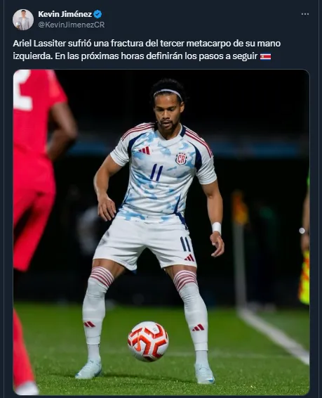 Kevin Jiménez en su cuenta oficial de X.