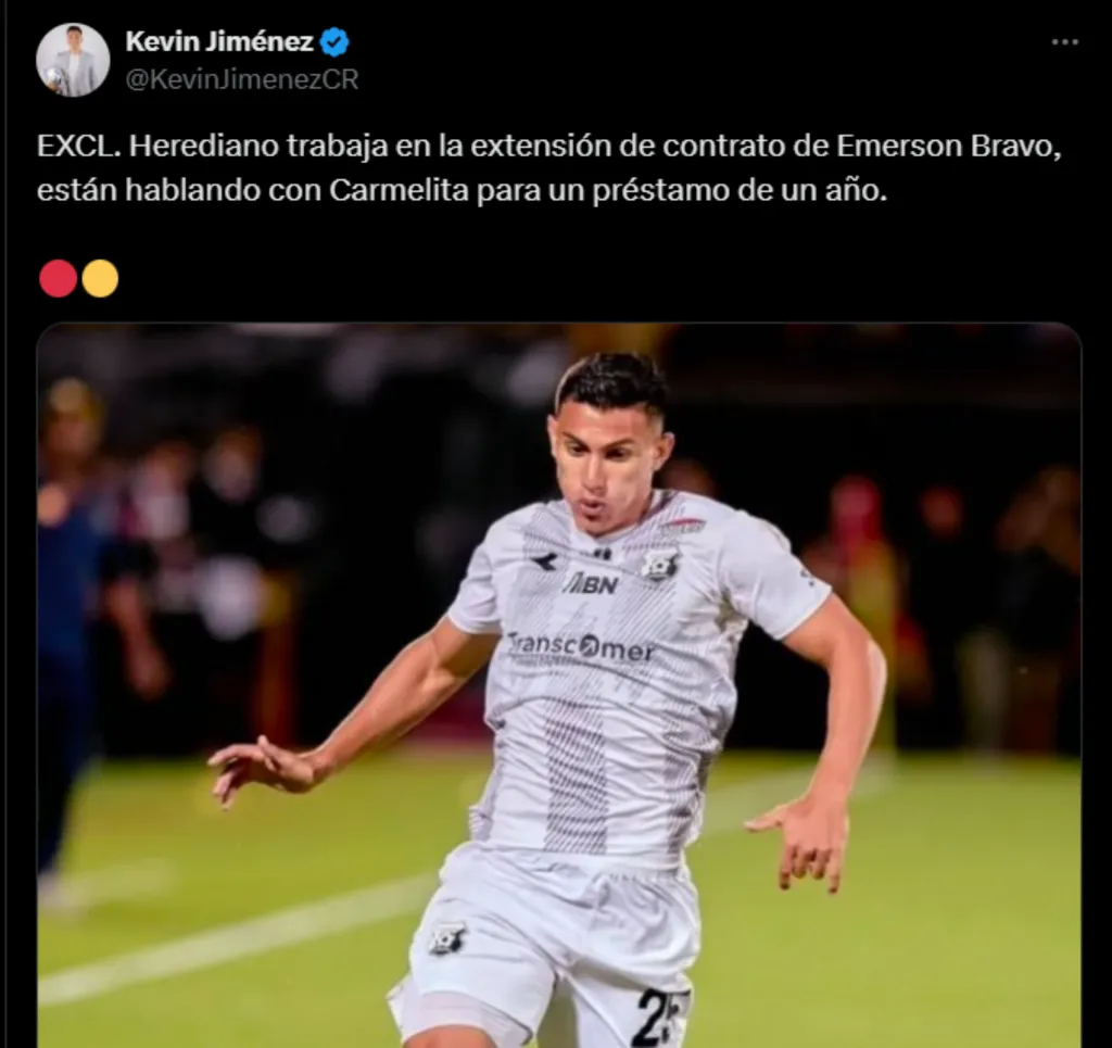 Emerson Bravo continuará en Herediano.