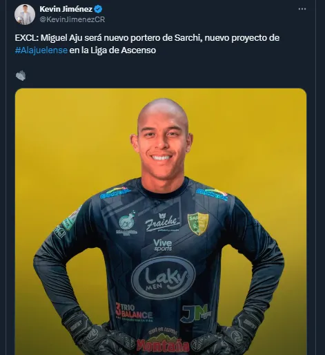 Kevin Jiménez en su cuenta oficial de X.