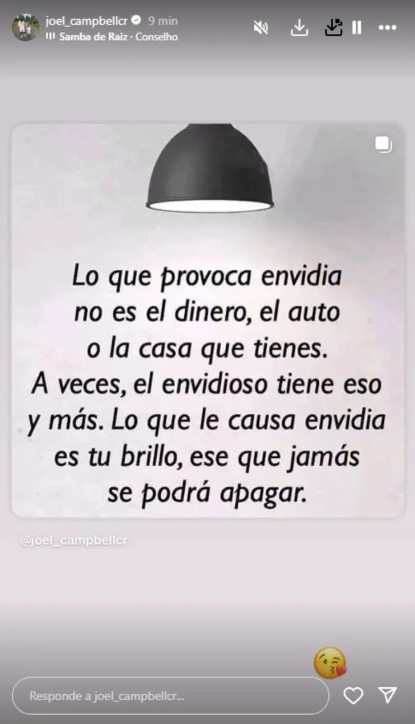 La publicación de Joel Campbell.