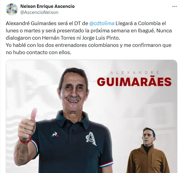 La información que compartió el periodista en X.