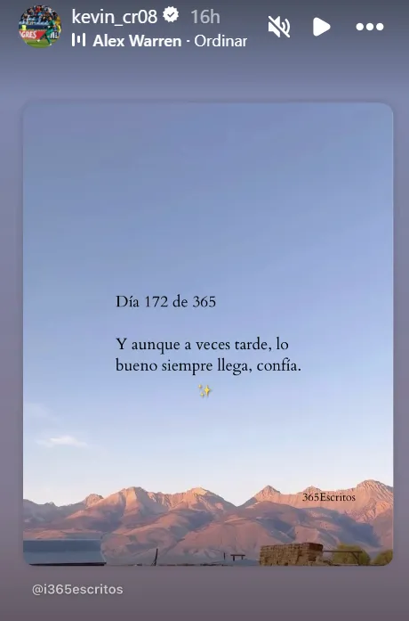 La historia de Kevin Chamorro (Instagram).