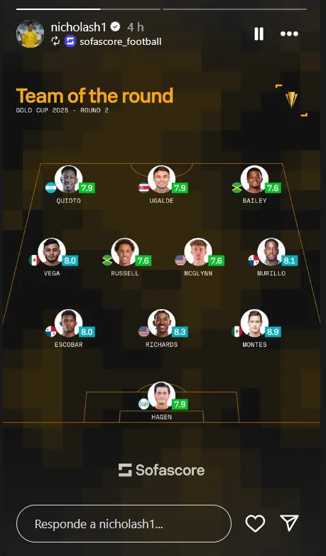 La historia que compartió Nicholas Hagen en su cuenta de Instagram.