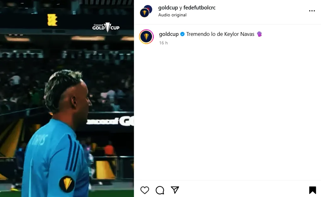 El posteo de Copa Oro en Instagram.