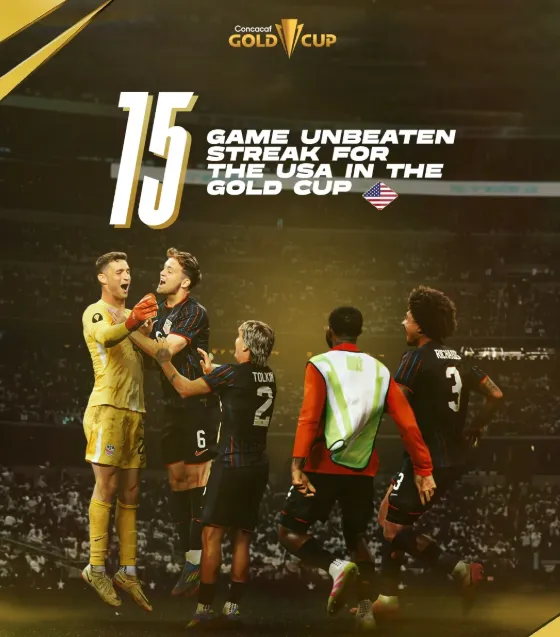 “Racha de 15 partidos invicto para Estados Unidos en la Copa Oro”. Foto: Gold Cup