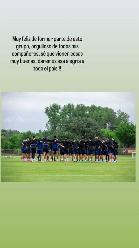 El mensaje de Alonso Martínez (Instagram).