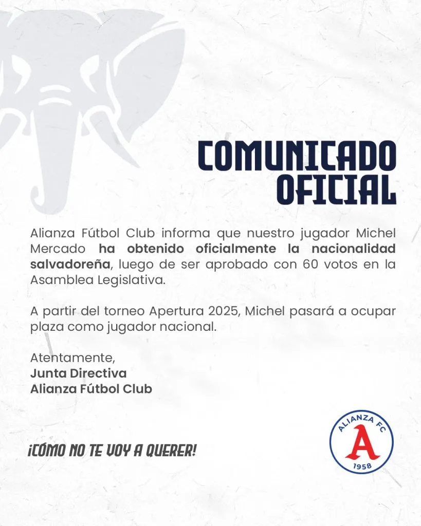 La confirmación de Alianza sobre Michell Mercado.