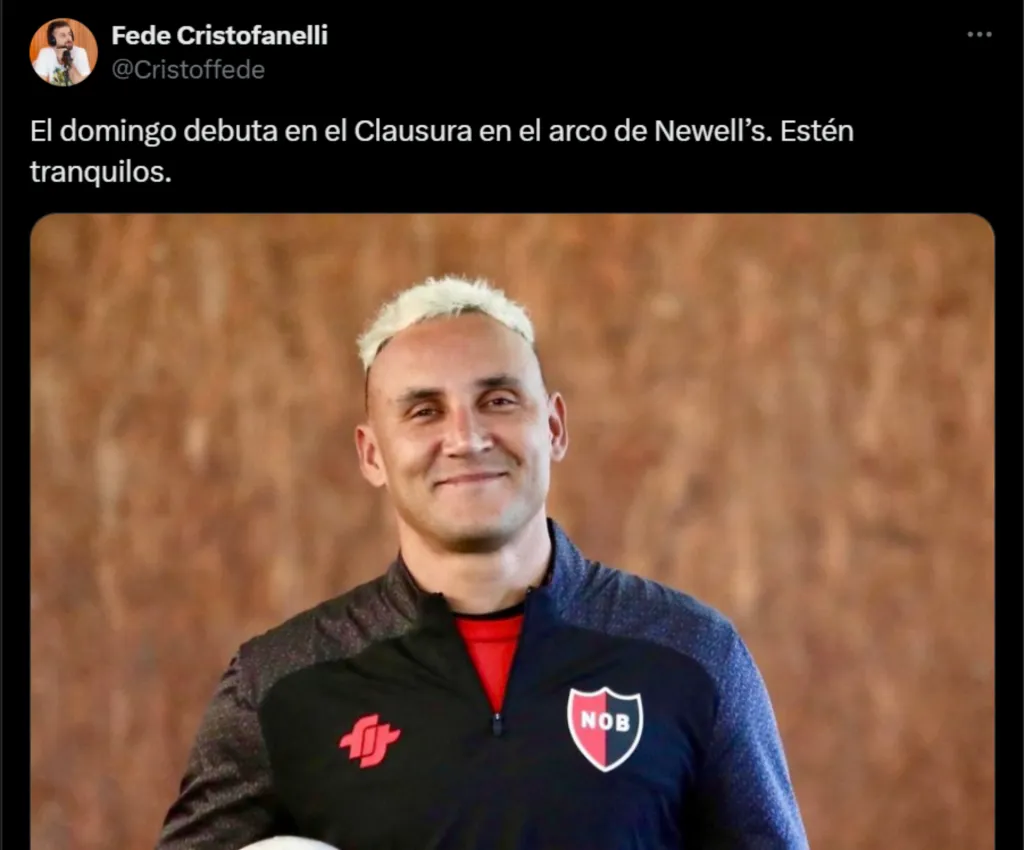 Keylor Navas seguiría en Newell’s.