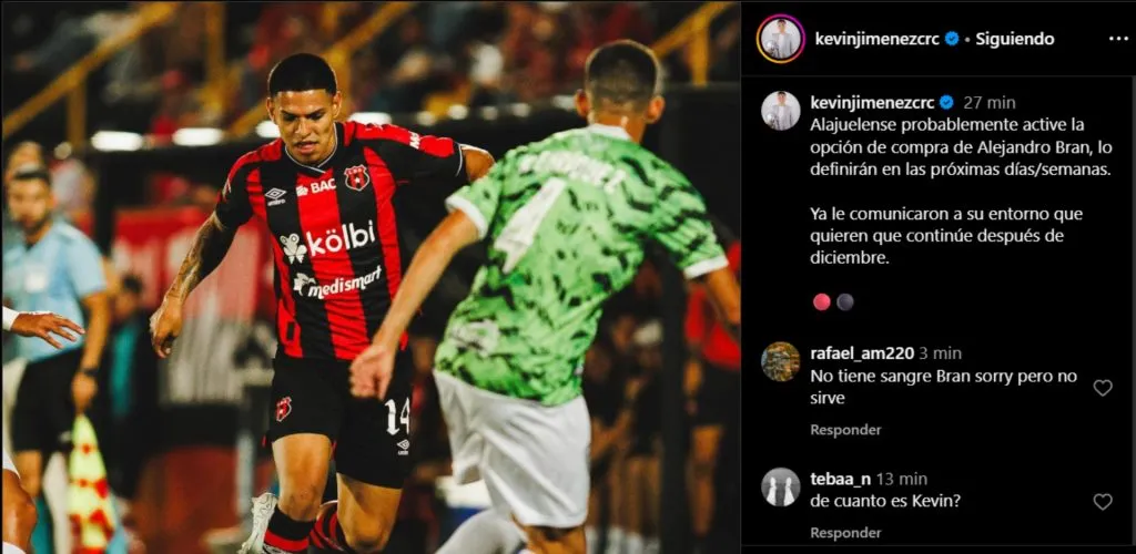 Alejandro Bran será comprado por Alajuelense.