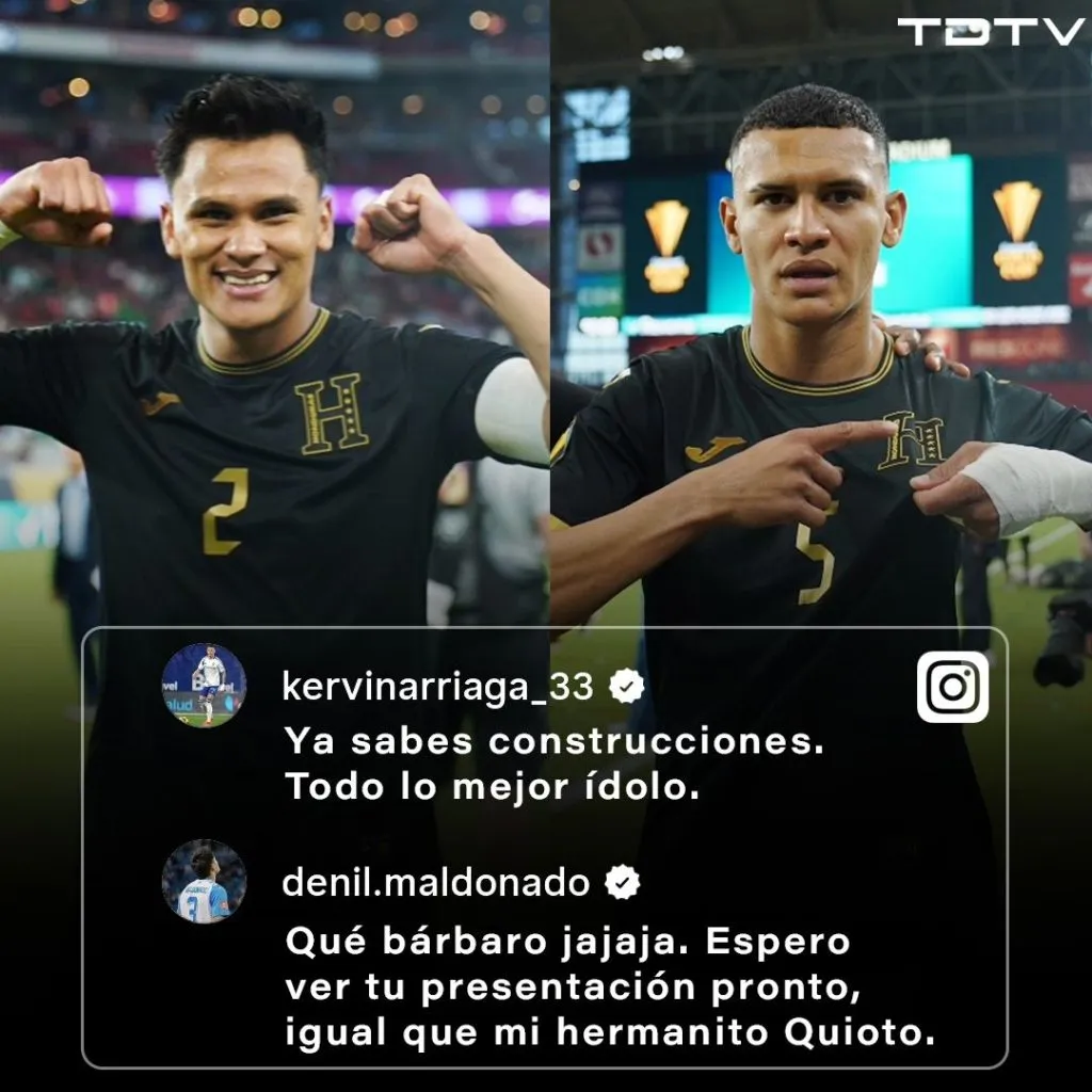 Denil Maldonado y Kervin Arriaga intercambiaron mensajes luego de mudarse de equipo. FOTO: TDTV.