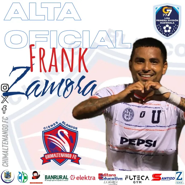 Frank Zamora es nuevo refuerzo del Chimaltenango (Chimaltenango FC).