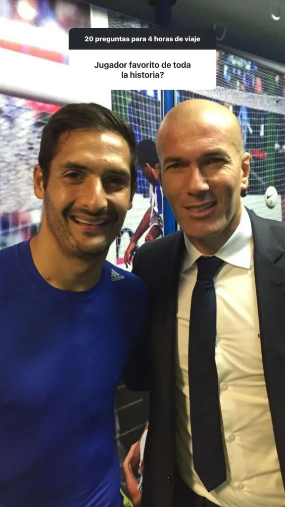 Zidane, el jugador favorito de Celso Borges (Instagram).