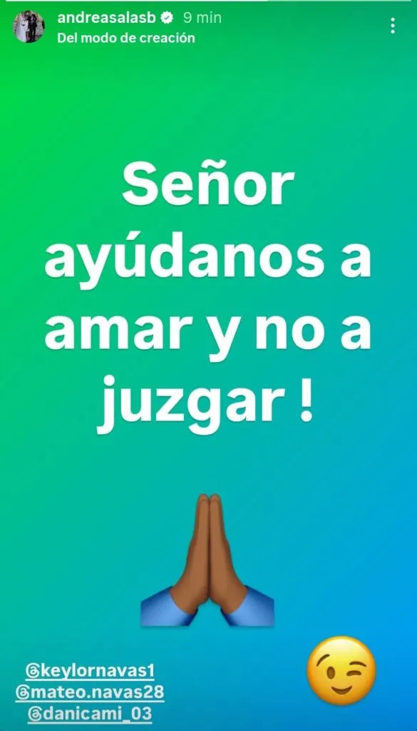 Andrea Salas, esposa de Keylor Navas en redes