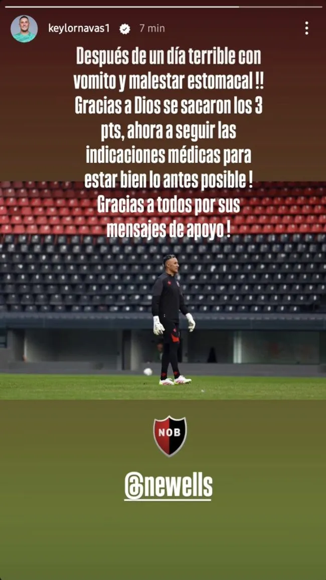 Keylor Navas en Instagram