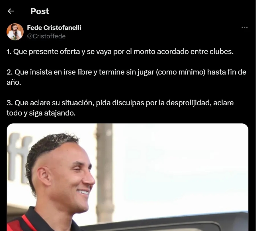 Las opciones que tiene Keylor Navas sobre la mesa.