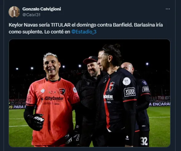 El periodista Gonzalo Calvigioni en su cuenta oficial de X