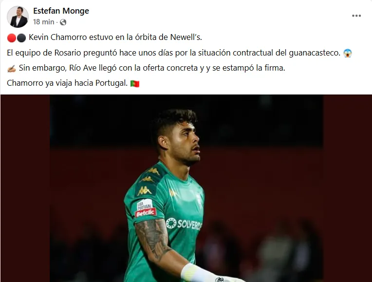 Captura de Facebook de Estefan Monge.