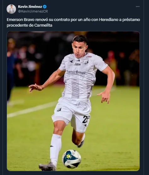 Kevin Jiménez en su cuenta oficial de X.