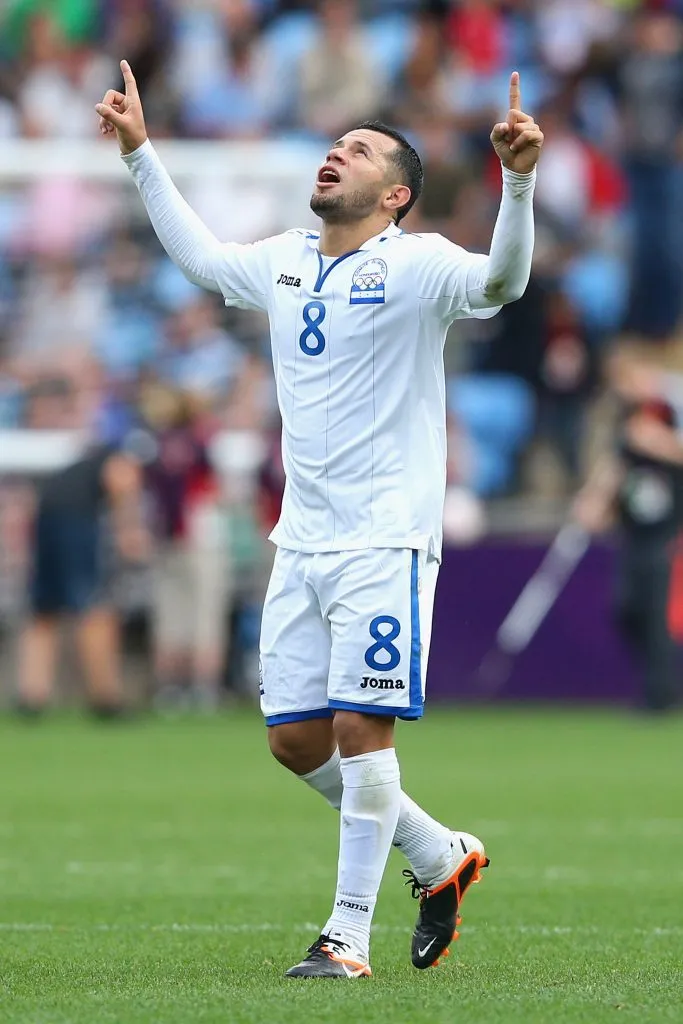 Agosto 1, 2012: Alfredo Mejia de Honduras celebra el empate contra Japón que clasificó a la Selección a los cuartos de final de los Juegos Olímpicos de Londeres 2012 Foto tomada en Coventry Stadium, Inglaterra. (Foto: Getty Images)