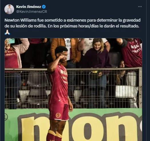Kevin Jiménez en su cuenta oficial de X.
