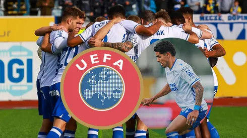 Luis Palma jugó sus primeros minutos en la Champions League con el Lech Poznan.