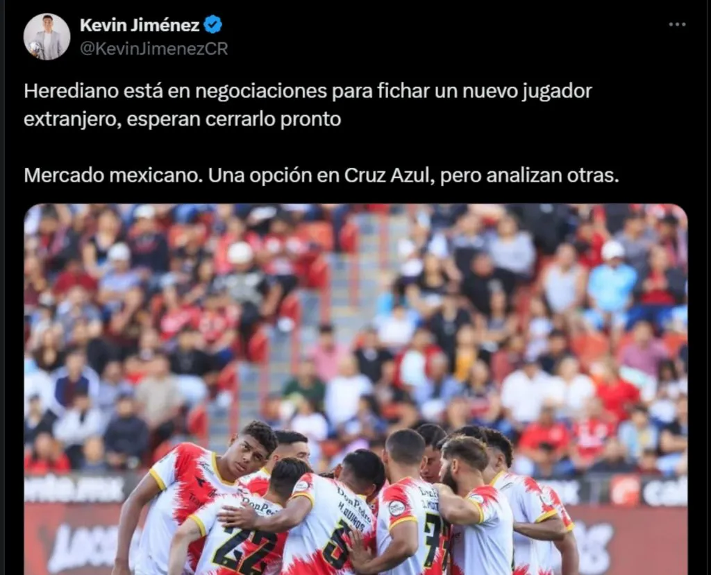Herediano va por un jugador de Cruz Azul.