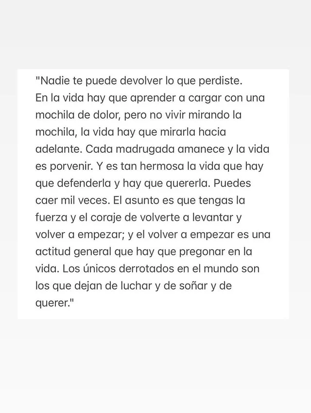 El mensaje de Washington Ortega.