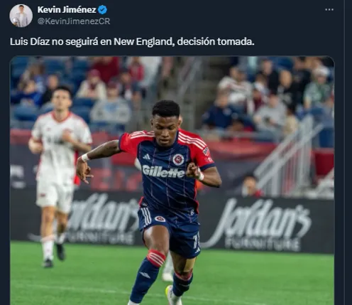 Kevin Jiménez en su cuenta oficial de X.