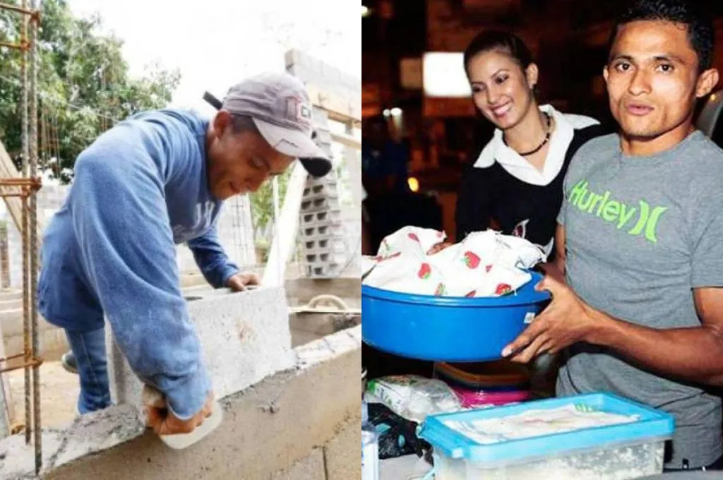 Trabajó en su momento de albañil y vendiendo baleadas cuando era futbolista. Fotos: La Prensa.