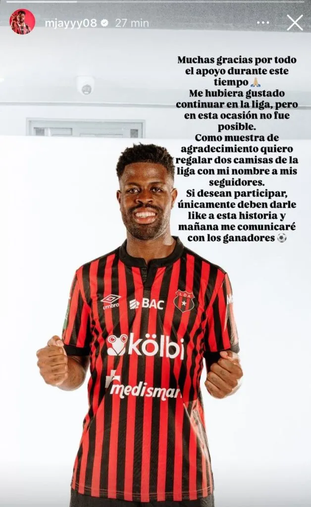 James sorteará dos camisetas (Instagram).