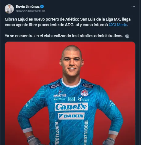 Kevin Jiménez en su cuenta oficial de X