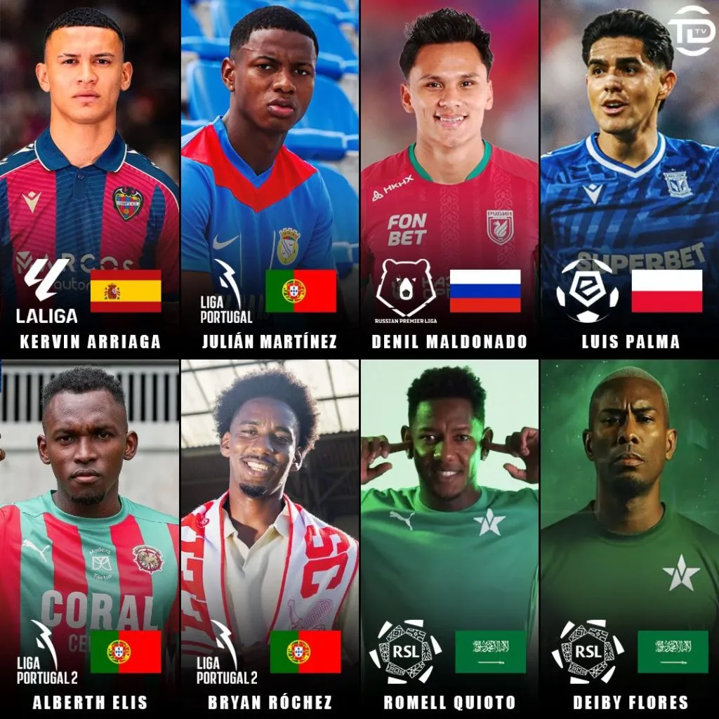 Estos han sido los jugadores de Honduras que han cambiado de equipo. Foto: TDTV.