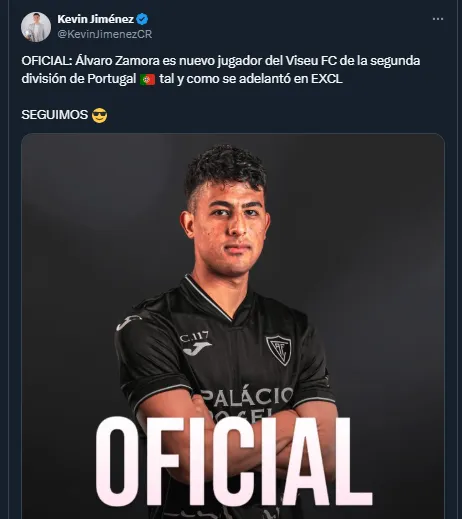 Kevin Jiménez en su cuenta oficial de X.