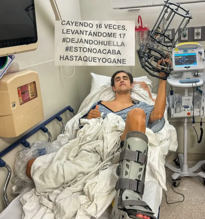 Abreu estuvo muy cerca de perder el pie izquierdo (Instagram).