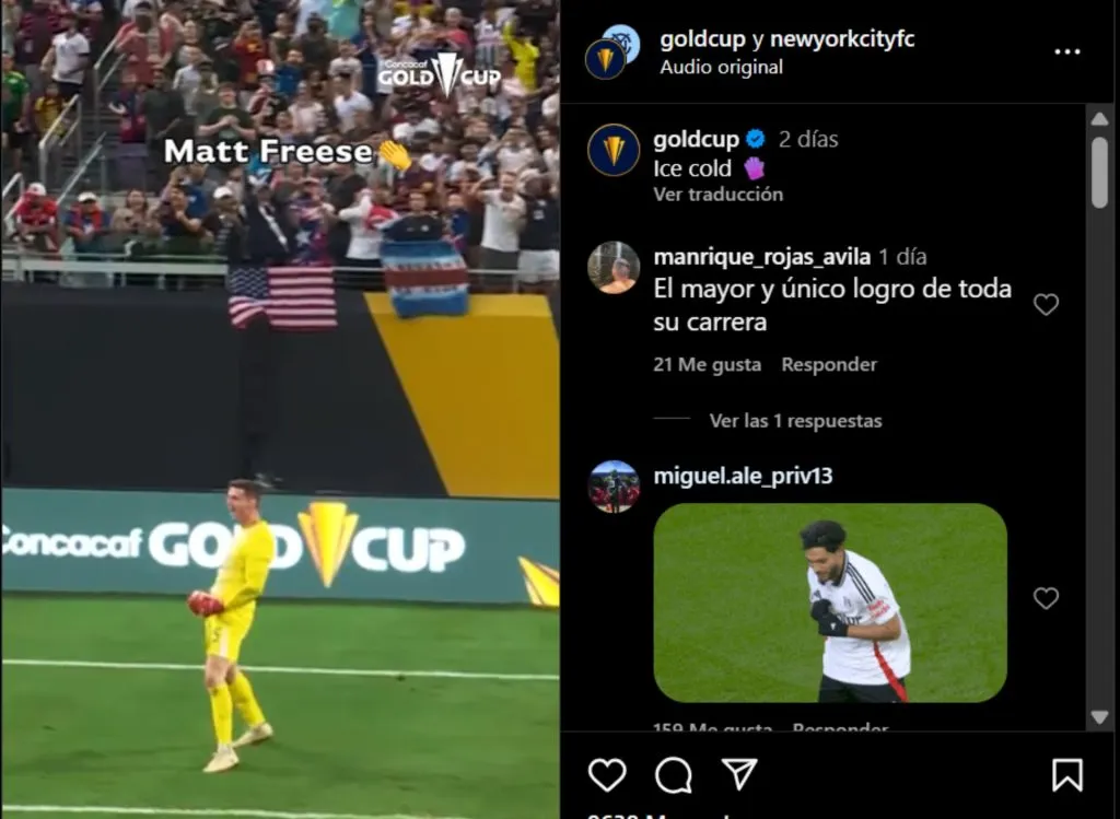 La publicación que realizó Concacaf.