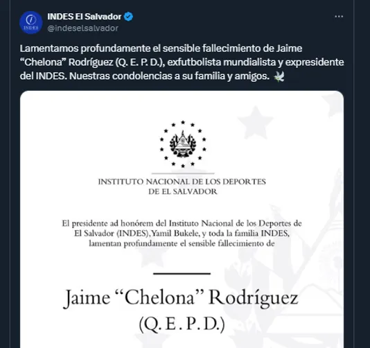 INDES desde su cuenta oficial de X