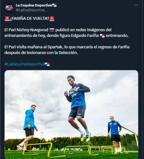 Edgardo Fariña entrenando con su club