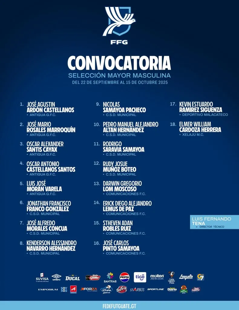 Cardoza es el único jugador que disputó los cuartos de final de la Copa Centroamericana 2025.