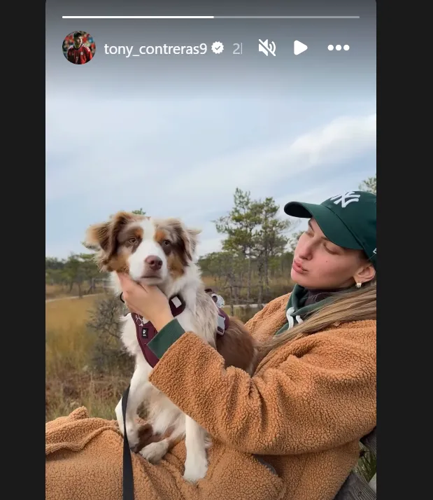 Anthony Contreras compartió un video disfrutando junto a su pareja (Instagram).