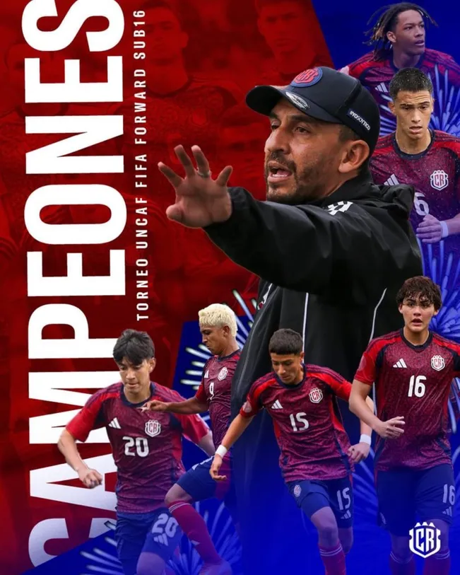 Randall Azofeifa sacó campeón a la Sele Sub16. (Foto: FCRF)