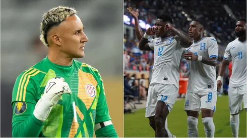 Keylor Navas y Romell Quioto, dos de las grandes figurad de Costa Rica y Honduras, respectivamente.