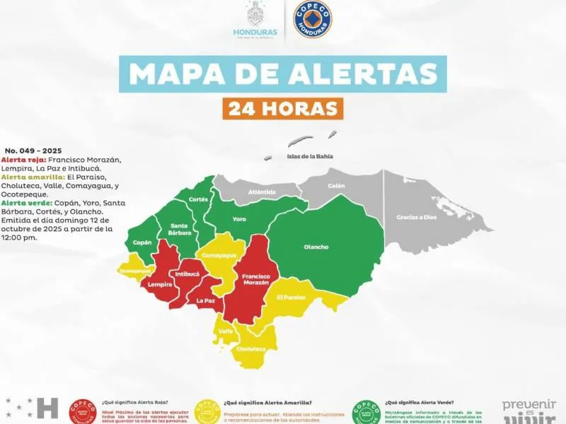 Copeco emitió una alerta roja (Copeco).