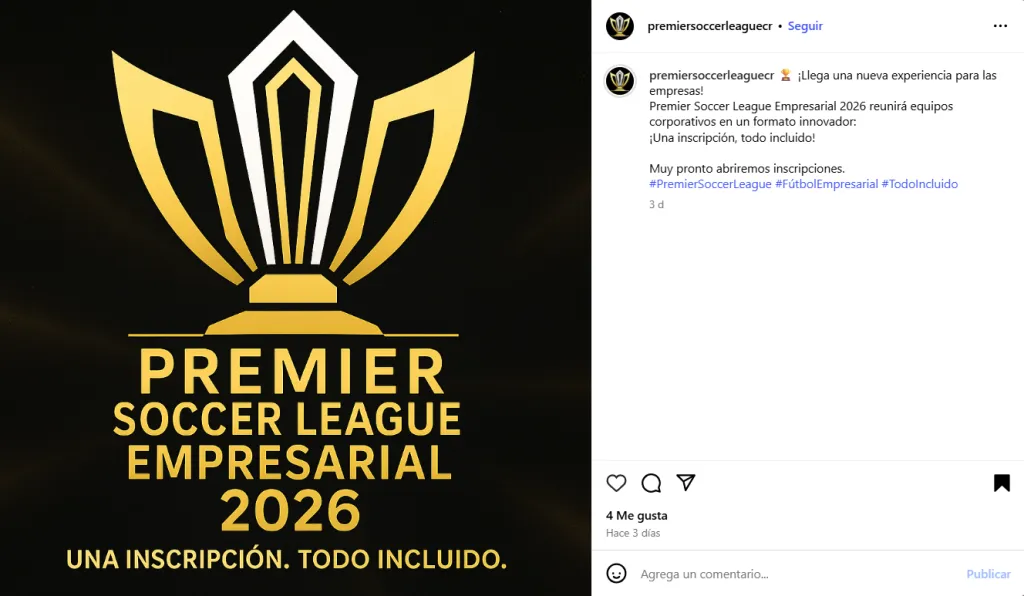 El otro anuncio de la Premier Soccer League que reunirá a las empresas.