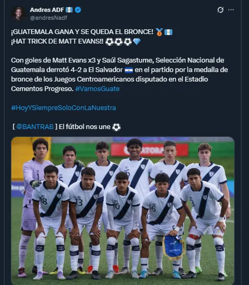 Selección de Guatemala se quedó con la medalla de bronce en los Juegos Centroamericanos