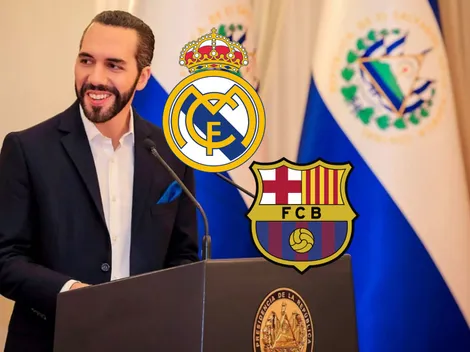 Nayib Bukele interviene en partido Barcelona vs. Real Madrid con mensaje
