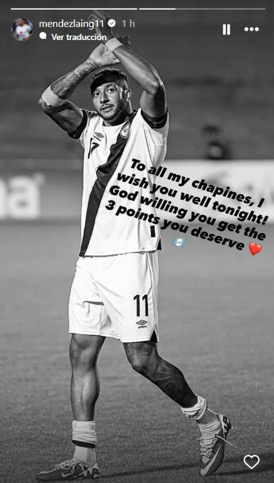 Méndez-Laing en su cuenta oficial de Instagram.